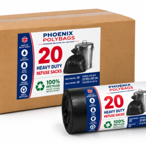 Black Refuse Sacks - Roll of 20